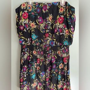 Floral Strapless Dress